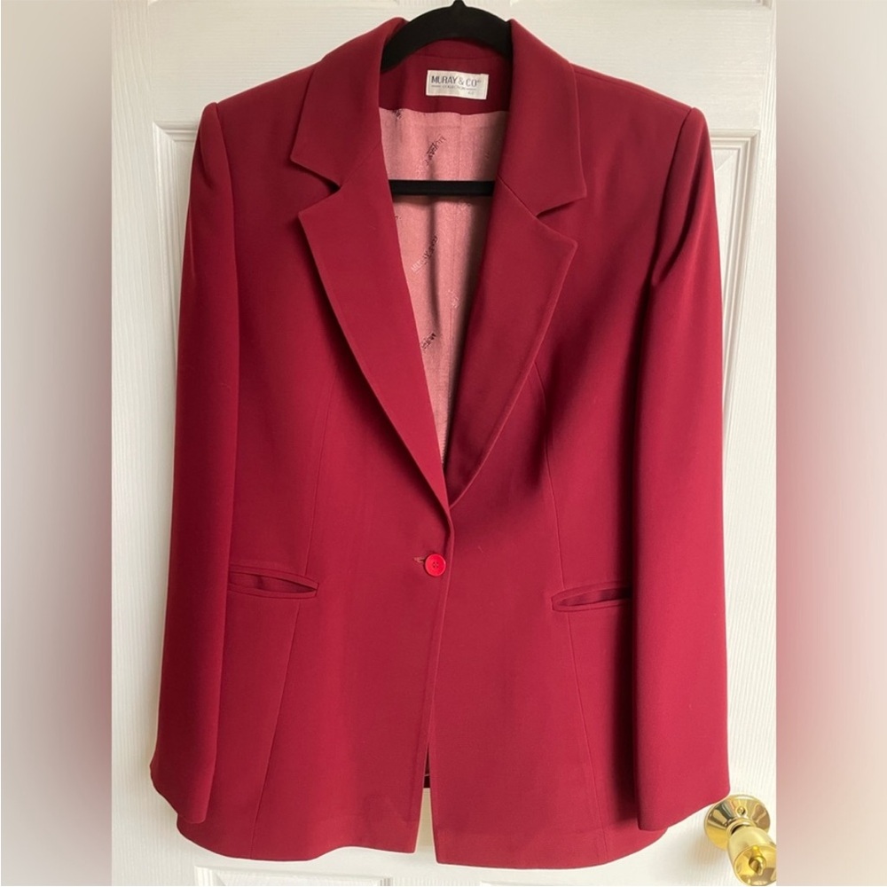 Women's Red Blazer EUC size 12